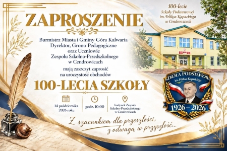 100 lat naszej Szkoły – świętujmy razem!